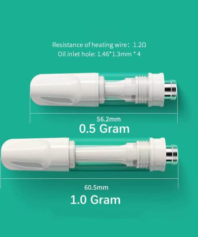 Ceramic 510 Cartridge with 4 intake hole for distillate thc Delta 8 oil size guider