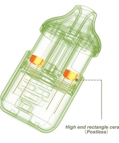 Dual Flavor Rechargeable vape pen for rosin oil device structure