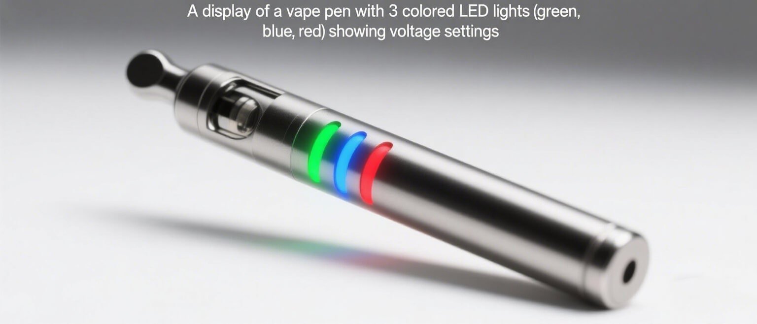 Disposable-vape-pen-with-3-LED-light-for-show-voltage-adjust