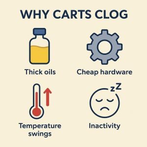 why carts clog